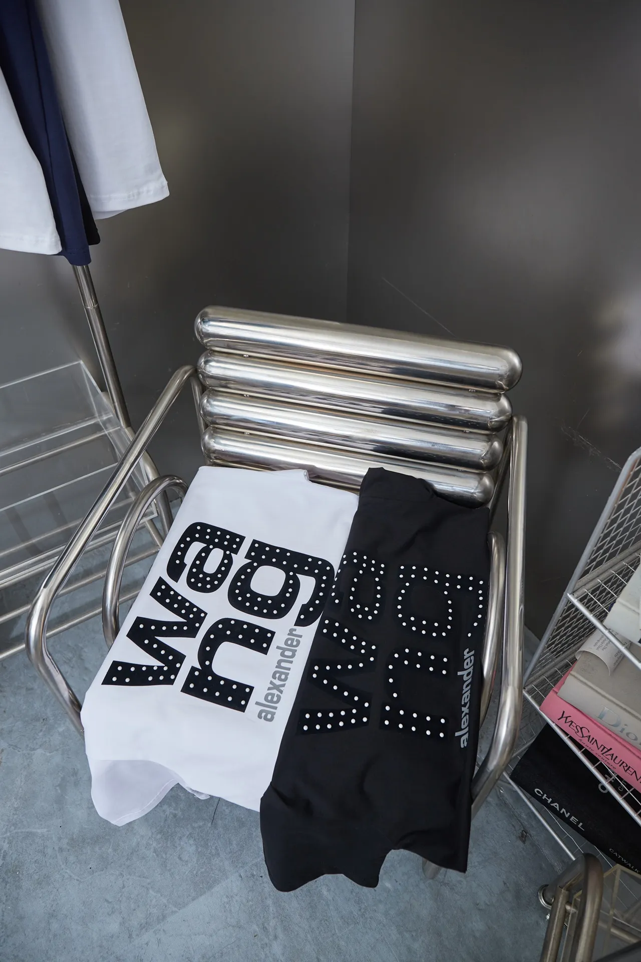 Alexarderwang 25SS New Arrival 100% 32 1X 1 ➕ ➕ ：Black/White Size：S/M/L/XL